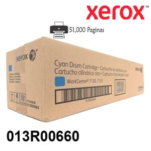 Tambor Xerox 013R00660 Para Impresora Xerox  Wc 7220 / 7225 Color Cyan Rendimiento 51,000 Paginas