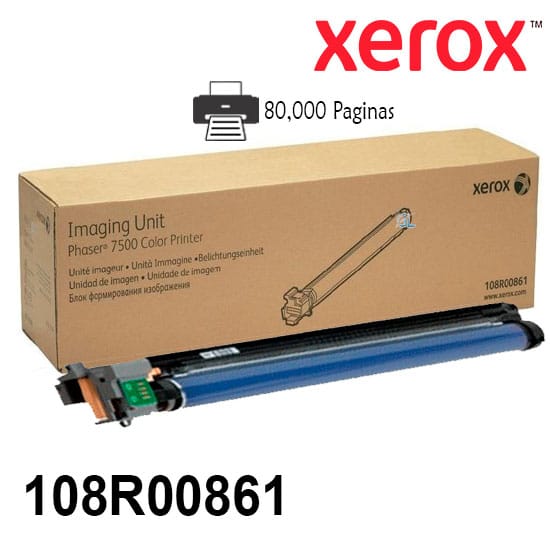 Unidad Imagen Xerox 108R00861 Para Impresora Xerox Phaser 7500 Rendimiento 80000 Paginas de impresion.