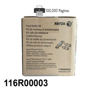 pickup roller Kit Rodillo Alimentacion De Papel Xerox 116R00003 Para Impresora VersaLink® B400/B405, WorkCentre® 3655/3615, Phaser® 3610 Rendimiento De 100,000 Paginas