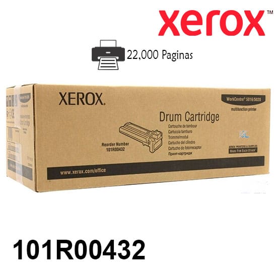 Tambor Drum Xerox 101R00432 Compatibilidad Xerox Workcentre 5020 Rendimiento 22,000 Paginas. 