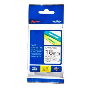 Cinta Brother TZE-241 Negro Sobre Blanco 18mm