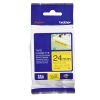 Cinta Brother TZE-S651 Negro Sobre Amarillo 24mm