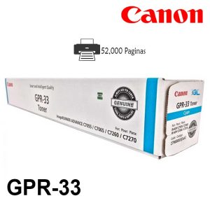 Alternative view of Toner Canon GPR-33 Cyan iRC7270 Original