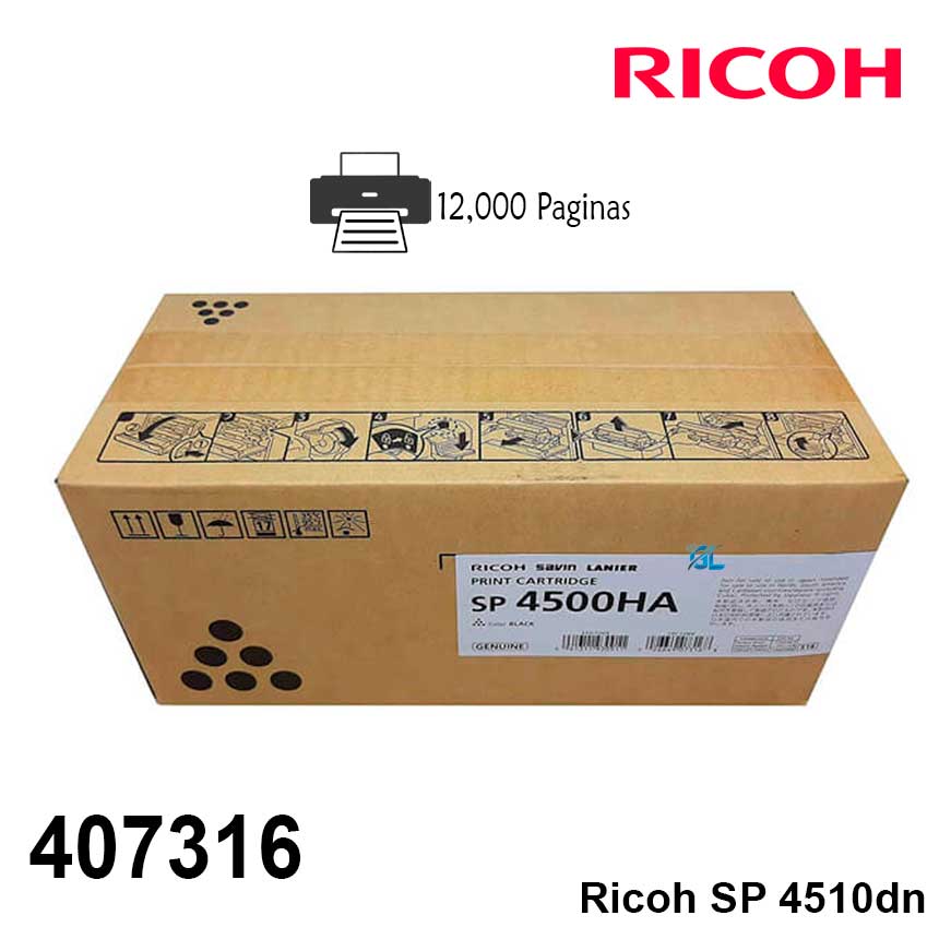 Toner Ricoh 407316 SP 4500HA Original - Imagen 2