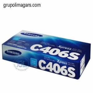 Cartucho De Toner  Samsung Clt-C406S De Color Cyan Original Para Impresoras Samsung Clp-360 / Clp-365, Rendimiento De 1.000 Paginas 