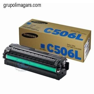 Cartucho Toner Samsung Clt-C506L Original De Color Cyan En Alta Capacidad Para Impresora Samsung Clp-680Nd / Clp-6260Nd / Clp-680Dw / Clx-6260Fd / Clx-6260Fr / Clx-6260Fw, Rendimiento 3.500 Paginas. 