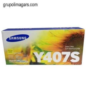 Cartucho Toner  Samsung CLT-Y407S Color  YELLOW  Para Impresora Samsung Clp-320/3258 320N 325W Clx-3185 3185N 3185Fn/3185Fw  Rendimiento 1,000 Paginas (HP SU478A)