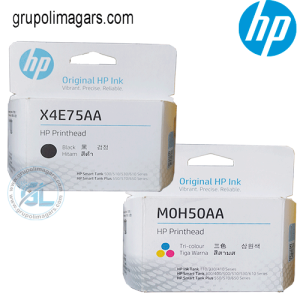 Cartucho Kit De Cabezal Hp Negro X4E75Aa  Y Color M0H50Aa  Para Impresora Smart Tank 500 515 615