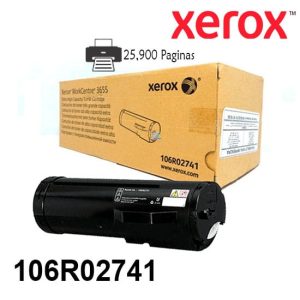 Toner Xerox 106R02741 Extra High Capacity color negro Para Impresora Xerox Workcentre 3655 Rendimiento 25,900 Paginas de impresion.