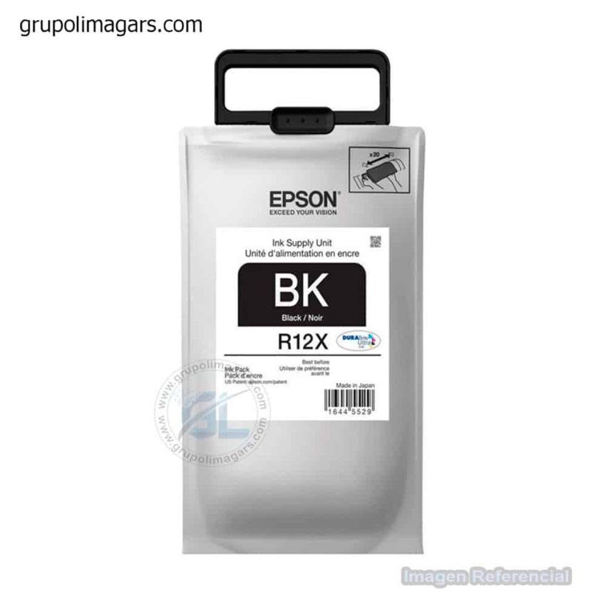 Tinta  Epson R12X Tr12X120-Al Color Negro Para Impresora Epson  Workforce Pro Wf-R5690 Rendimiento 20,000 Paginas 