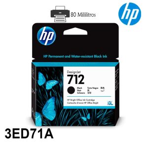 Alternative view of Tinta Hp 3ED71A 712 80ml Negro Original