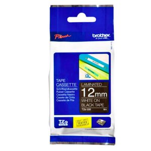 Cinta Brother TZE-335 Blanco Sobre Negro 12mm