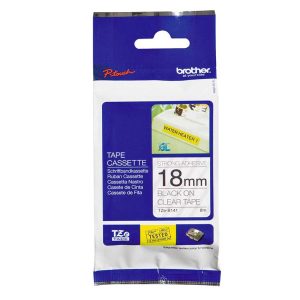 Cinta Brother TZE-S141 Negro Sobre Transp. Industrial 18mm