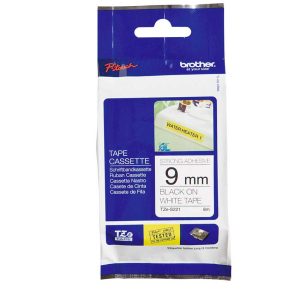 Cinta Brother TZE-S221 Negro Sobre Blanco Industrial 9mm