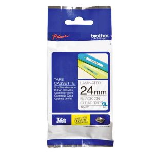 Cinta Brother TZE-151 Negro Sobre Transp. 24mm