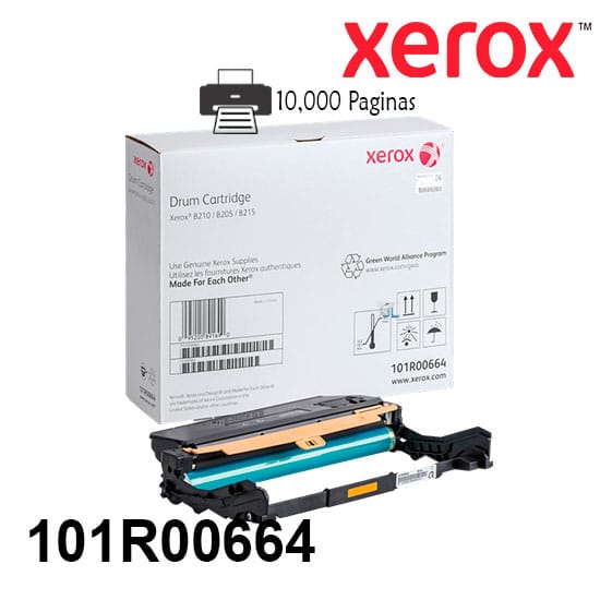 Tambor Xerox 101R00664 Para Impresora Xerox B210, B215, B205 Rendimiento 10.000 Paginas de impresion