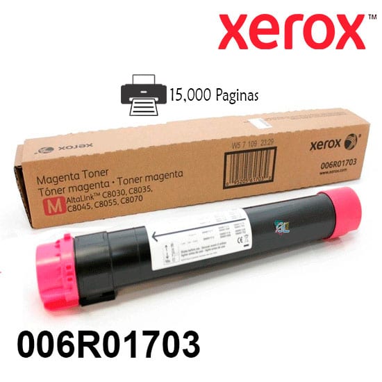 Cartucho Toner Xerox 006R01703 Magenta Xerox Altalink C8030, C8035, C8045, C8055, C8070 Rendimiento 15,000 Paginas Toner Xerox Peru