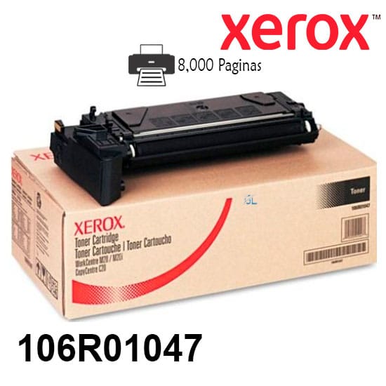 Toner Xerox 106R01047 Para Impresora Xerox C20, M2, M20I Rendimiento 8,000 Paginas de impresion 