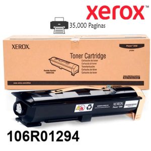 Toner Xerox 106R01294 Color Negro Para Impresora Xerox Phaser 5500/5550 Rendimiento 35,000 Paginas de impresion