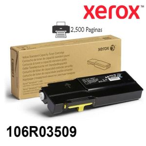 Toner Xerox 106R03509 Color Yellow Para Impresora Xerox Versalink C400/C405 Rendimiento 2500 Paginas de impresion.
