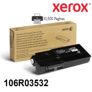 Toner Xerox 106R03532 Color Negro Extra Alta Capacidad Para Impresora Xerox Versalink C400/C405 Rendimiento 10,500 Paginas de impresion.