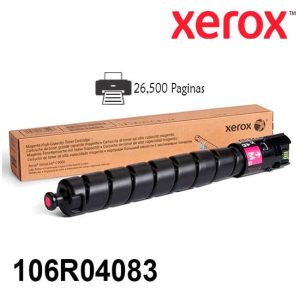 Cartucho Toner Xerox 106R04083 Color Magenta Alta Capacidad Para Impresora Xerox Versalink C9000 Rendimiento 26,500 Paginas de impresion.