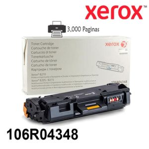 Cartucho Toner Xerox 106R04348 Color Negro Para Impresora Xerox B210 B215 B205 Rendimiento 3000 Paginas de impresion.
