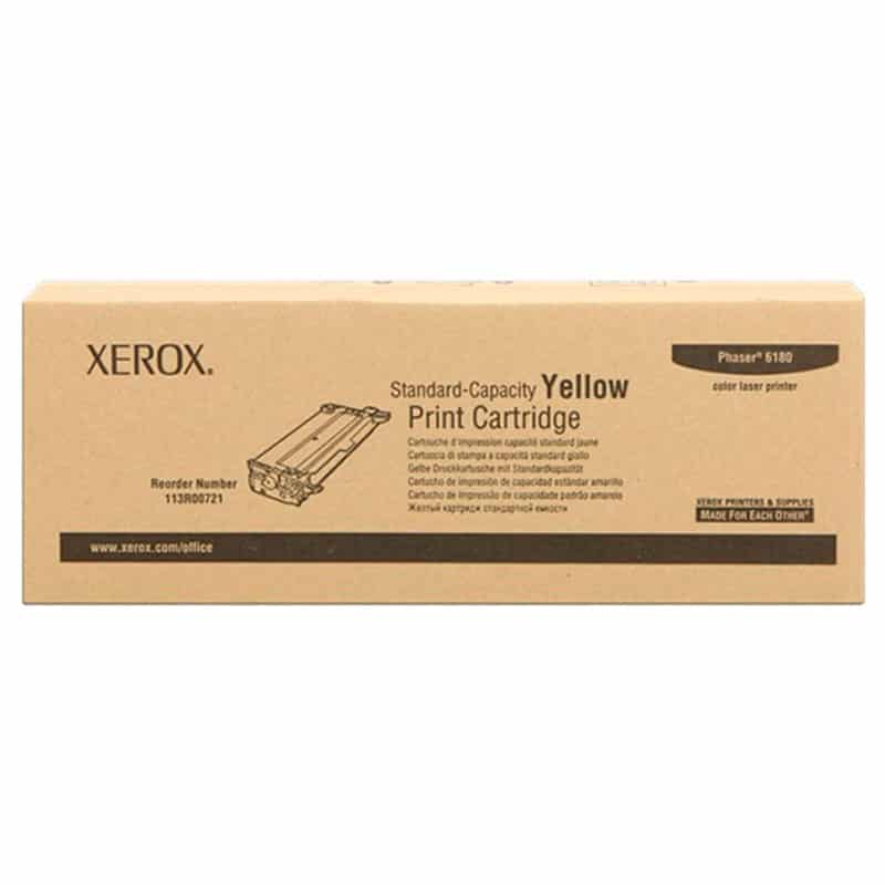 Cartucho Toner Xerox 113R00721 Color Yellow Capacidad Normal Para Impresora Xerox Phaser 6180/6180Mfp Rendimiento 2000 Paginas 