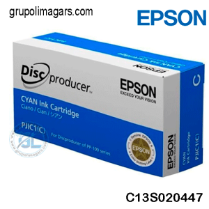 Tinta   Epson C13S020447 Cian Para Impresora Epson PP-100, PP-100AP, PP-100II, PP-100N, PP-100NS PP-50 Contenido 26ml.