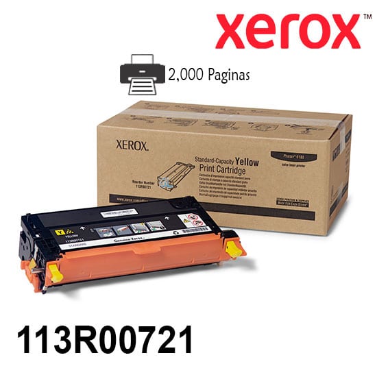 Toner Xerox 113R00721 Yellow Ph 6180