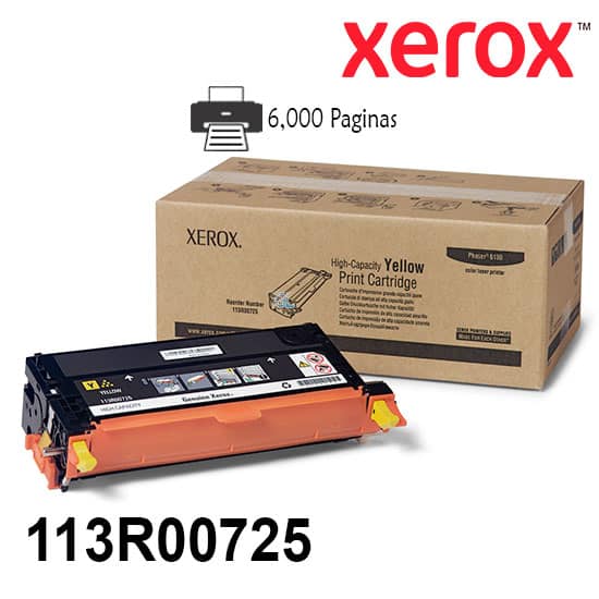 Toner Xerox 113R00725 Yellow Ph 6180