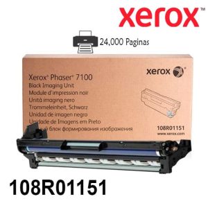 Unidad De Imagen Xerox 108R01151 Color Negro Para Impresora Xerox Phaser 7100 Rendimiento 24,000 Paginas de impresion.
