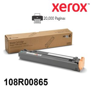 Cartucho De Toner Residual Waster Cartucho Xerox 108R00865 Para Impresora Xerox Phaser 7500 Rendimiento 20,000 Paginas de impresion.