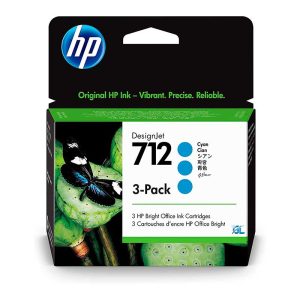 Tinta Hp 3ED77A 712 3Pack 29ml Cyan Original
