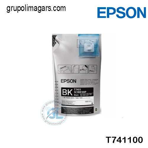 Tinta Epson Original T741100 Color Negro Para Impresora Epson  Stylus Pro 7000/9000 Capacidad 1000Ml (1Litro)