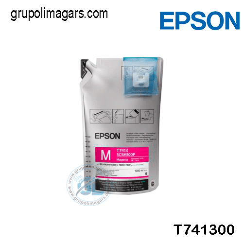 Tinta Epson Original T741300 Color MAGENTA Para Impresora Epson  Stylus Pro 7000/9000 Capacidad 1000Ml (1Litro)