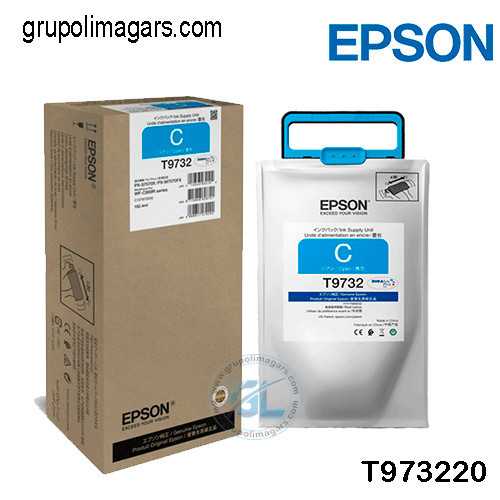 Tinta Epson T973 T973220 Color Cyan Para Impresora Epson Workforce Wf-C869R Rendimiento 22.000 Páginas