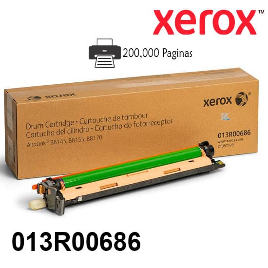 Tambor Xerox 013R00686 para impresora xerox AltaLink® B8145, B8155, B8170 rendimiento 199,000 paginas de impresion.