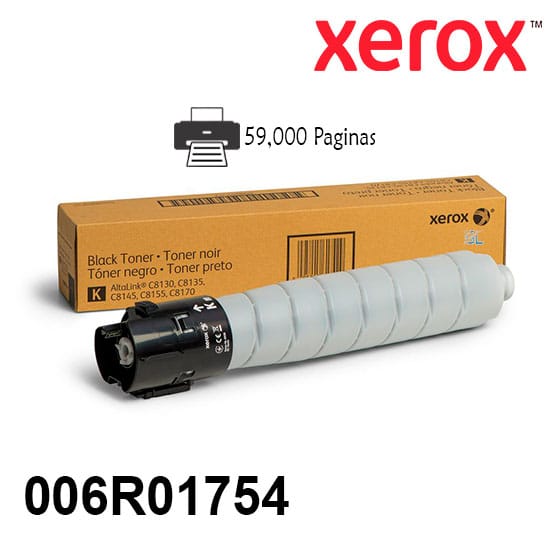Cartucho Toner Xerox 006R01754 Negro AltaLink C8130/C8135 rendimiento 59000 paginas. toner C8130 C8135 xerox Original en Lima