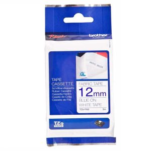 Cinta Brother TZE-FA3 Azul Marino Sobre Blanco 12mm