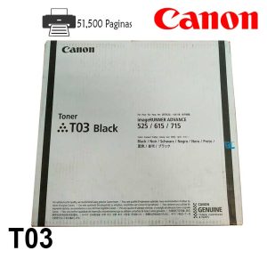 Alternative view of Toner Canon T03 Negro 715i, 615i, 525i
