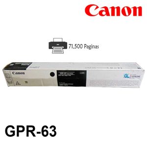 Toner Canon GPR-63 Negro