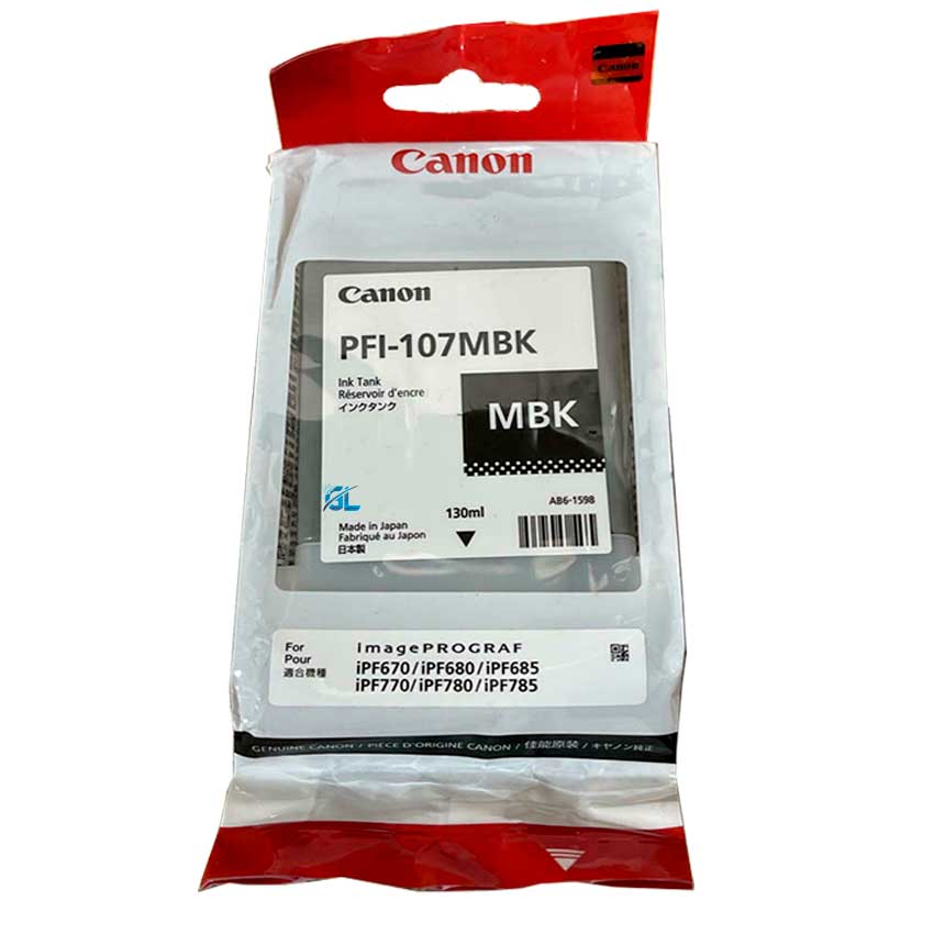 Tinta Canon PFI-107MBK Negro Mate iPF650 Original