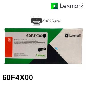 Toner Lexmark 60F4X00 Negro
