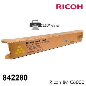 Alternative view of Toner Ricoh 842280 Yellow IM C6000 Original