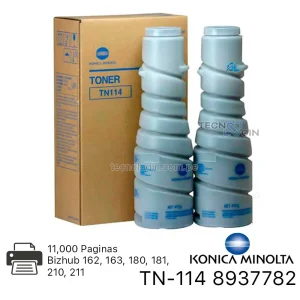 Toner Konica Minolta TN114 Bizhub 162, 163, 180, 210, 211