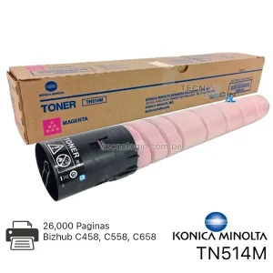 Toner Konica Minolta TN514M Magenta Bizhub C458, C558, C658