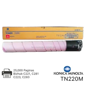 Toner Konica Minolta TN220M Magenta Bizhub C221, C281