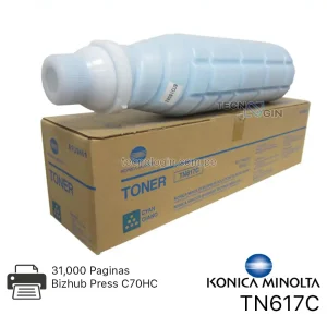 Toner Konica Minolta TN617C Cyan Bizhub Press C70HC