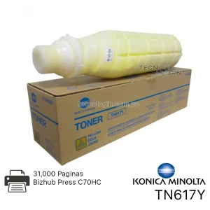 Toner Konica Minolta TN617Y Yellow Bizhub Press C70HC